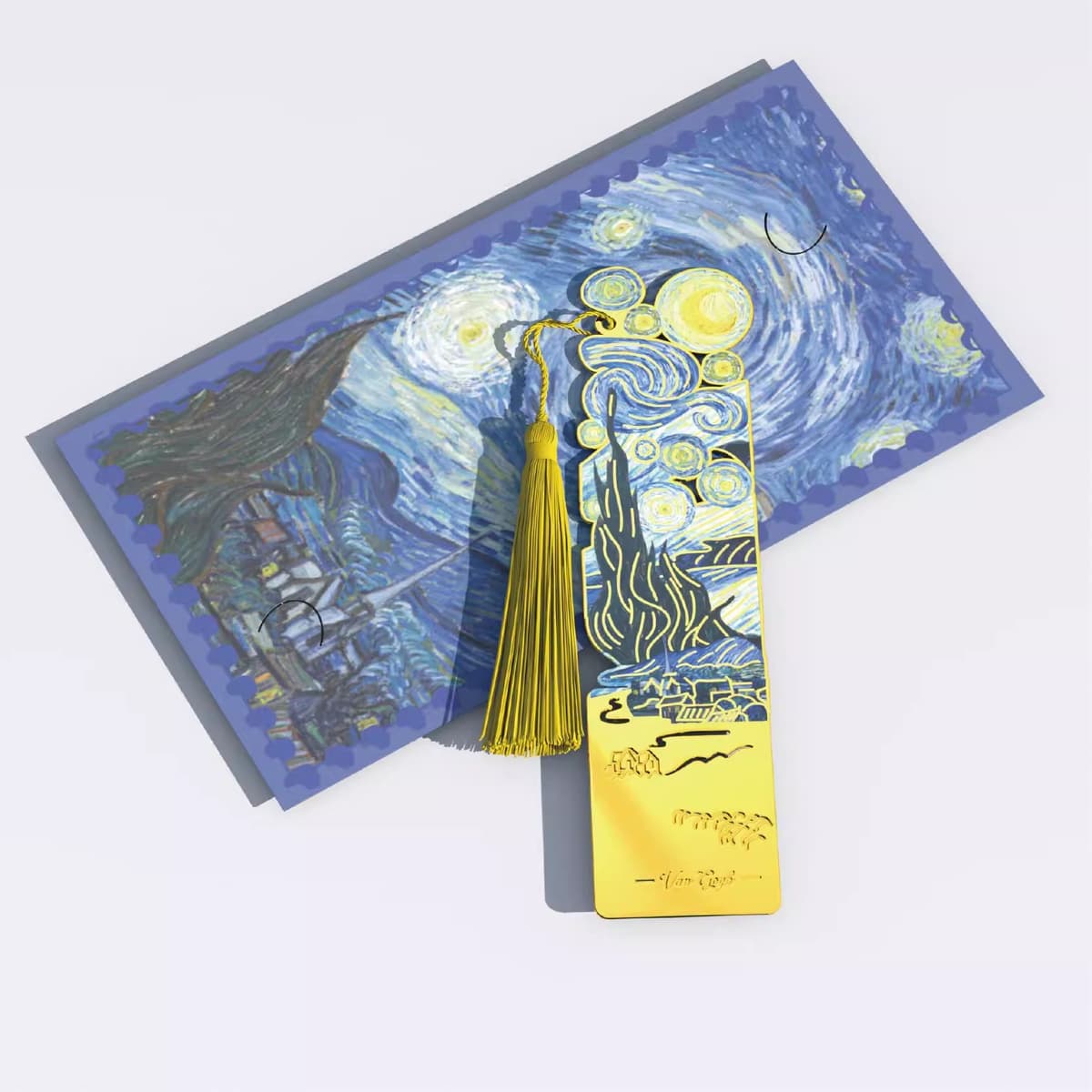 Vintage Oil Painting Metal Bookmark