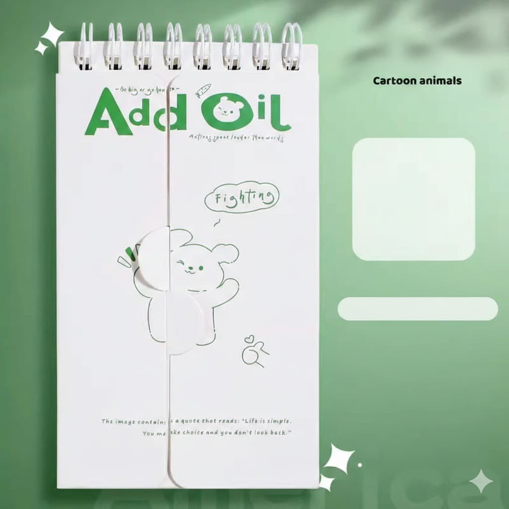 Cartoon style green and white