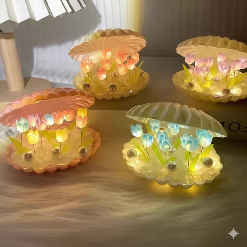 Handmade DIY Shell Tulip Atmosphere Light