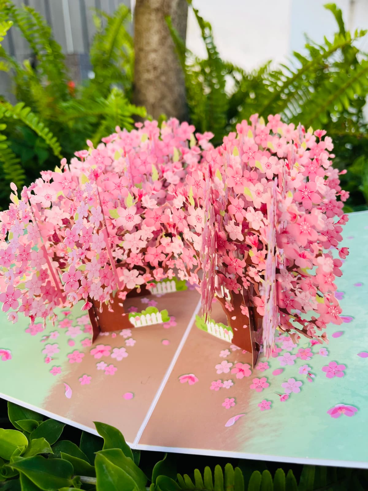 Pink Embellished Flowers (14.5×19.6cm)