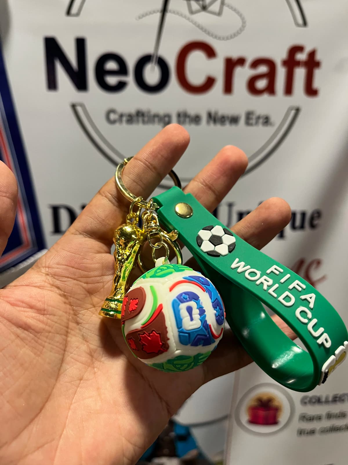 Football & Golden Trophy (green Strap)