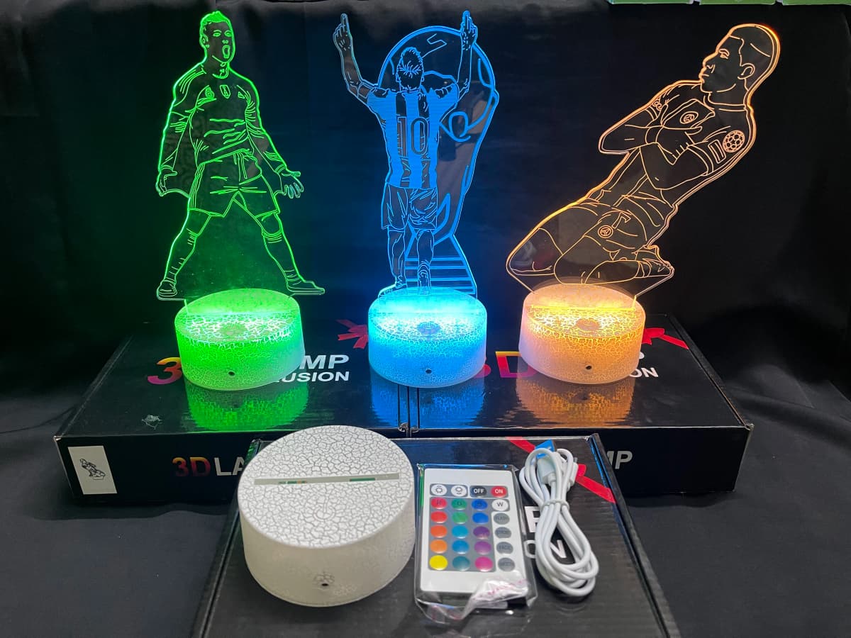 3D Football Player LED Lamp